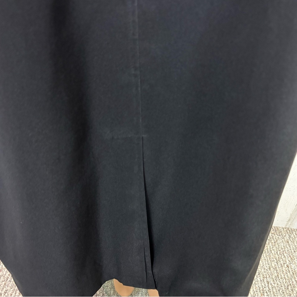 Charles‎ Klein Black Trench Coat with Tan Collar - Picture 7 of 11